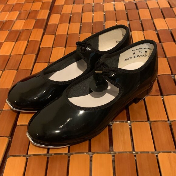 [LIKE NEW] Black Tempo by Leo's Tap Shoes for Toddler 9 1/2 M H7 - Picture 2 of 8
